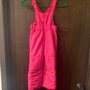 Cat & Jack Bright Pink Kids Overall Bib Snowpants